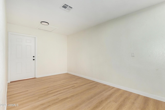 empty room featuring light wood-type flooring