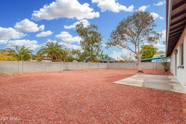 view of yard with a patio