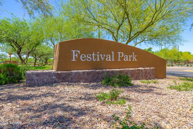 view of community sign