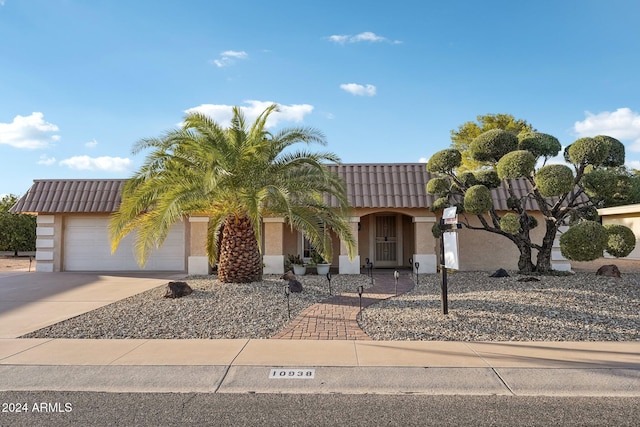 view of front of house featuring a garage