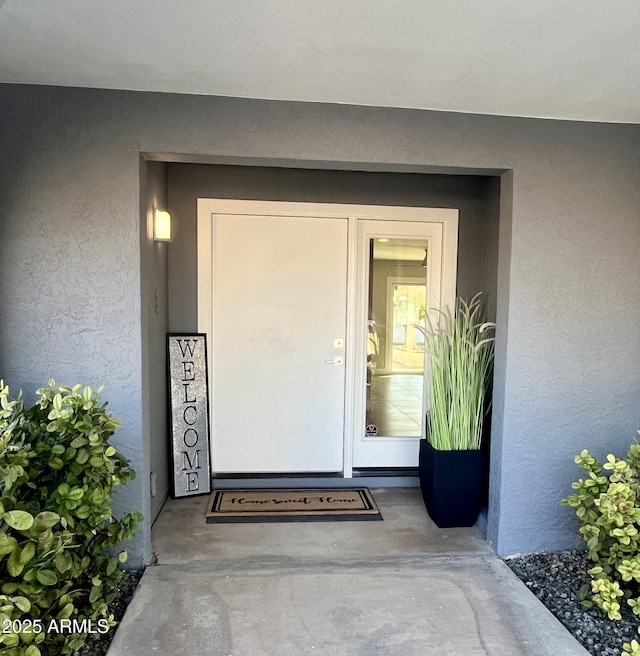 view of doorway to property