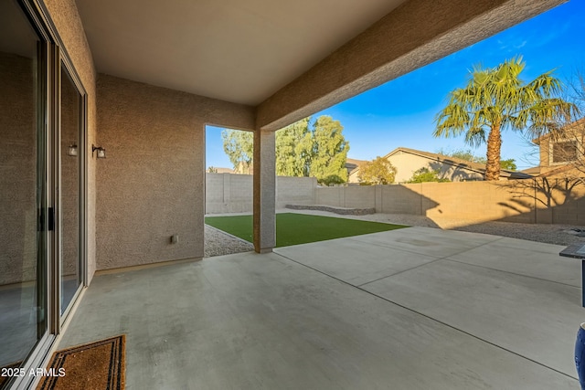 view of patio / terrace featuring a fenced backyard