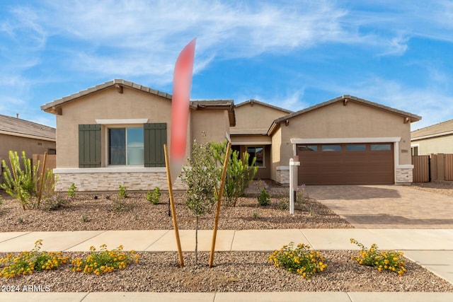 view of front of house featuring a garage