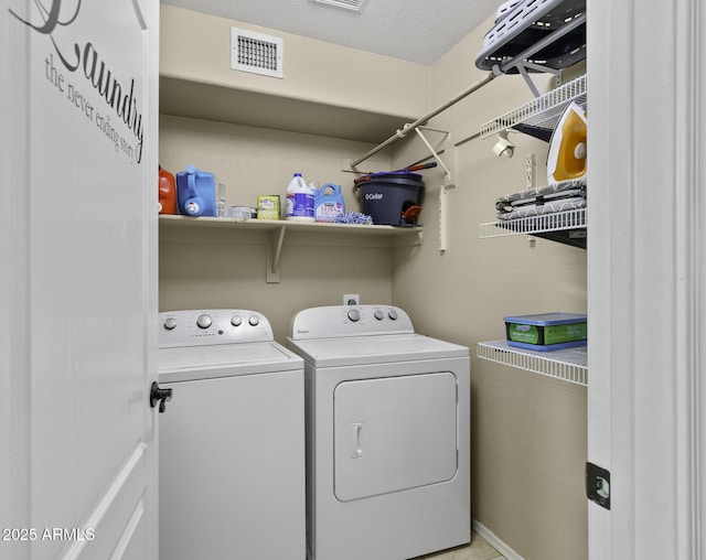 7832 E Osage Ave, Mesa, AZ 85212 - washroom with visible vents, washing machine and clothes dryer, and laundry area