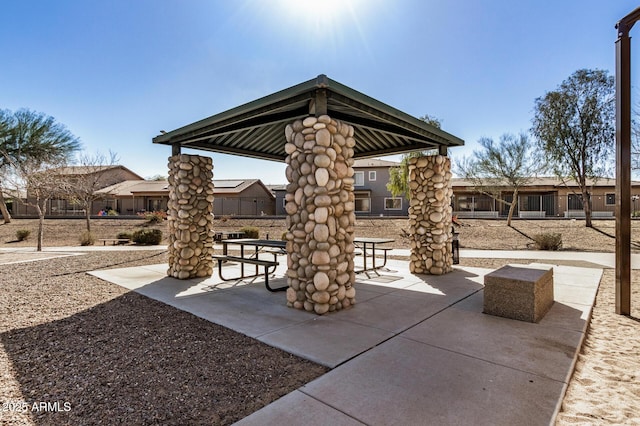 view of patio / terrace with a gazebo