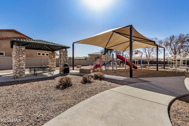 view of jungle gym