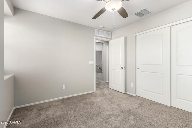 5113 E Greenway St E, Mesa, AZ 85205 - unfurnished bedroom featuring carpet floors, a closet, and ceiling fan