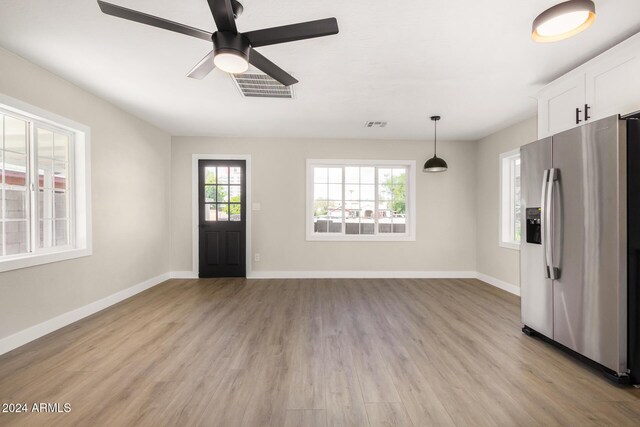1921 E Yale St, Phoenix, AZ 85006 - foyer with light wood-type flooring and a ceiling fan
