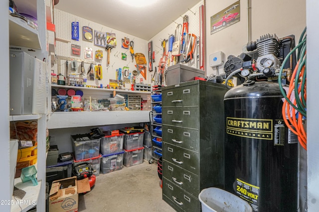 view of storage room