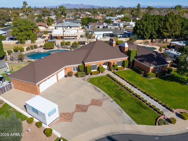 birds eye view of property featuring a residential view