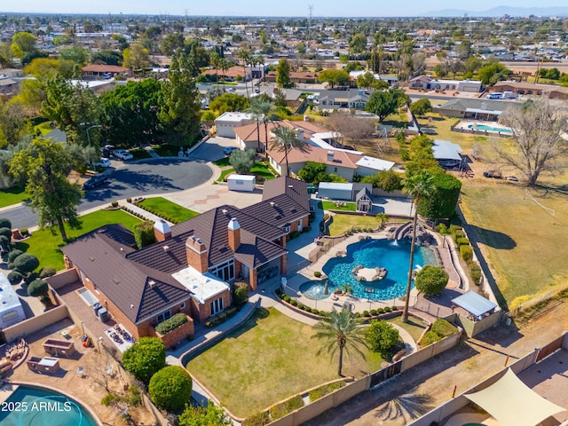 bird's eye view featuring a residential view