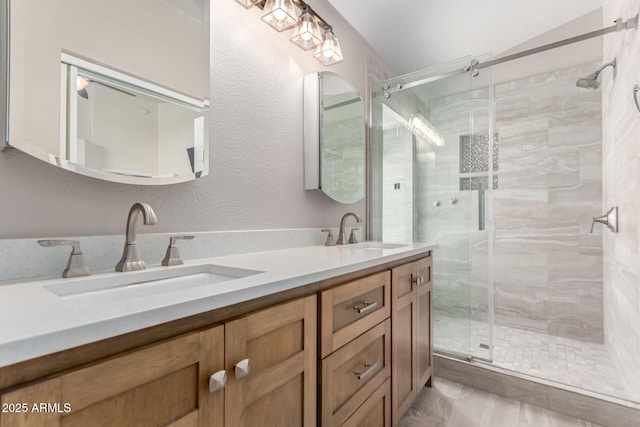24813 N 55th Dr, Glendale, AZ 85310 - bathroom with a stall shower and double vanity