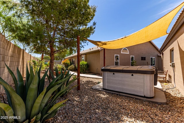 24813 N 55th Dr, Glendale, AZ 85310 - fenced backyard featuring a hot tub