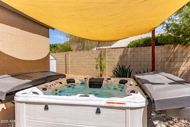 24813 N 55th Dr, Glendale, AZ 85310 - view of patio / terrace featuring a hot tub