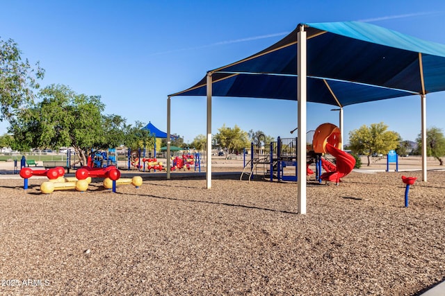 view of community jungle gym