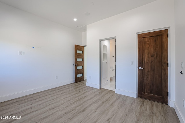 interior space with light wood-type flooring