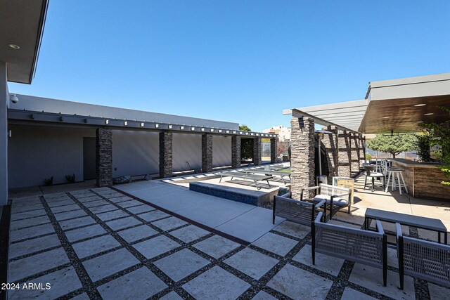 view of patio / terrace with a pergola