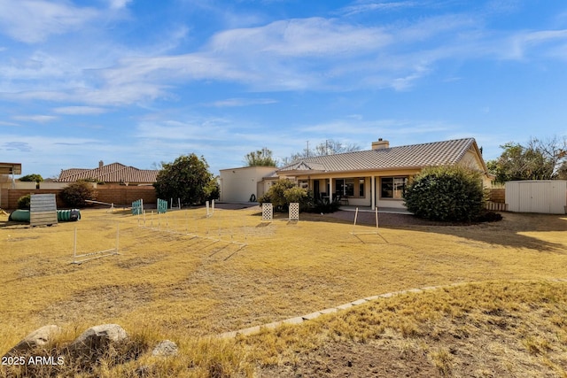 view of rear view of property