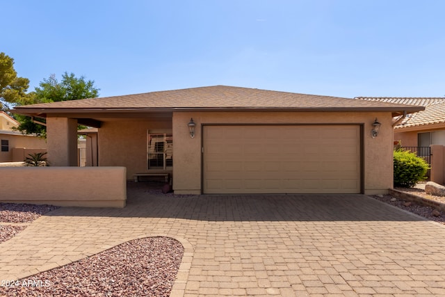 view of front of house featuring a garage