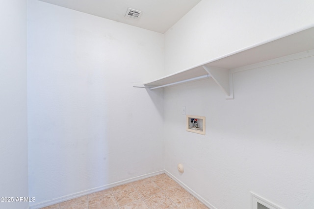 35005 N 30th Dr, Phoenix, AZ 85086 - washroom with visible vents, baseboards, hookup for a washing machine, and laundry area