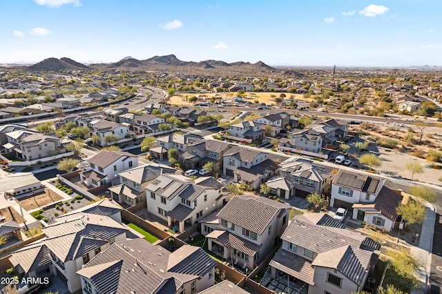 aerial view featuring a mountain view