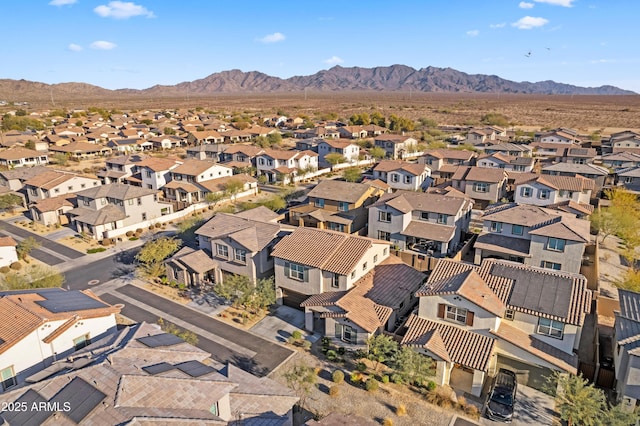 bird's eye view featuring a mountain view