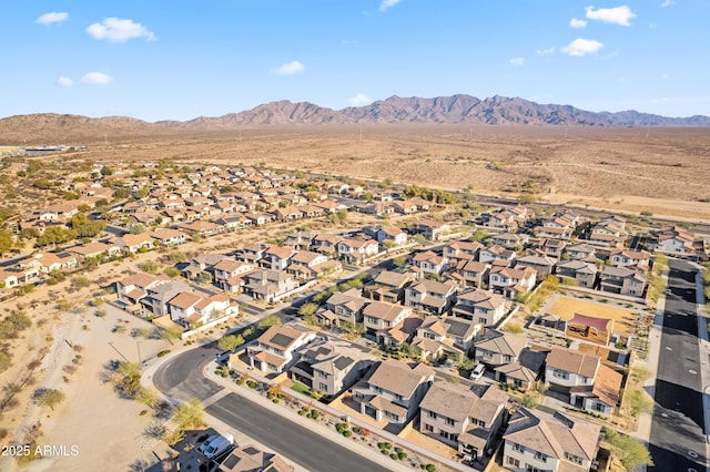 drone / aerial view with a mountain view