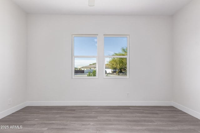 empty room featuring light hardwood / wood-style flooring