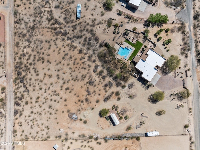 20910 W Cattle Iron Dr, Wickenburg, AZ 85390 - bird's eye view featuring a desert view