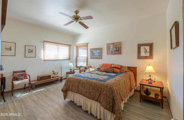 bedroom with ceiling fan