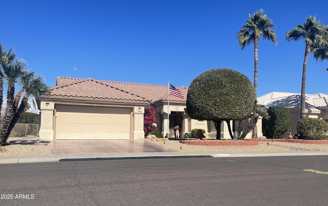 view of front of home featuring a garage