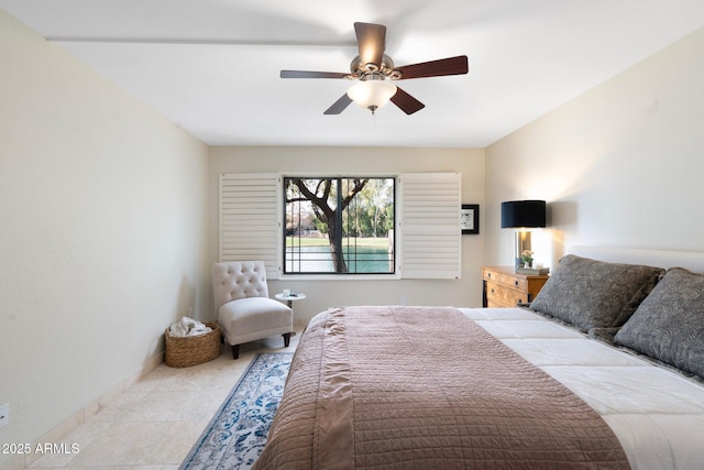 bedroom with ceiling fan