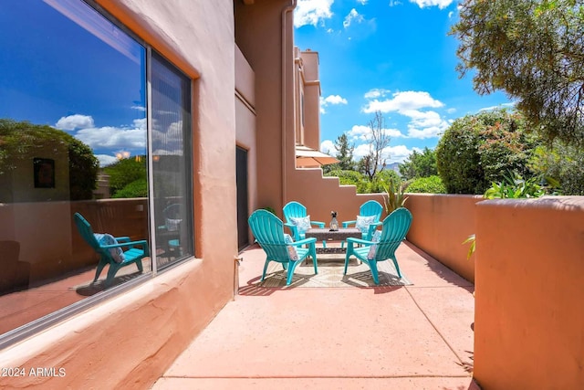 balcony with a patio