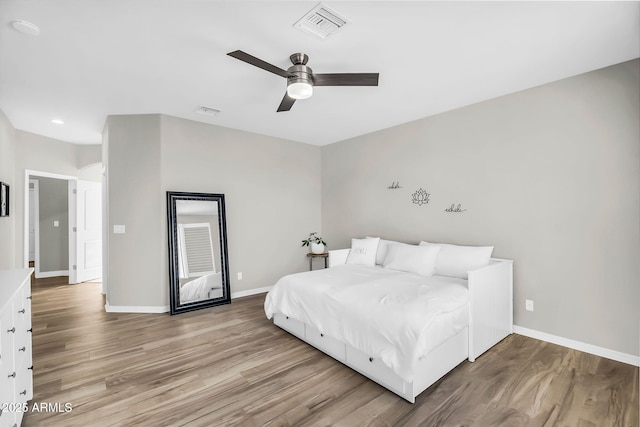 18822 E Flintlock Dr, Queen Creek, AZ 85142 - bedroom with visible vents, light wood-style flooring, and baseboards