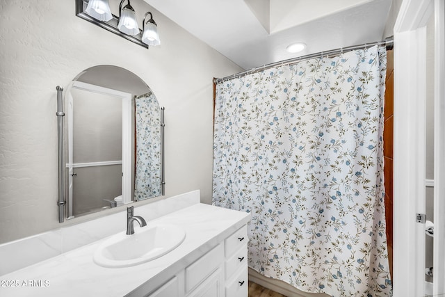 18822 E Flintlock Dr, Queen Creek, AZ 85142 - full bath with toilet, a shower with curtain, and vanity