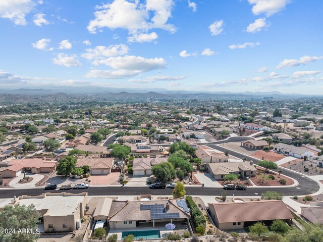 bird's eye view featuring a mountain view