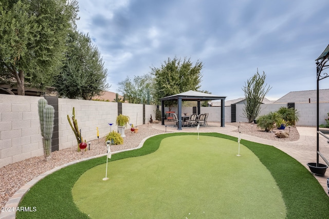 view of home's community featuring a patio and a gazebo