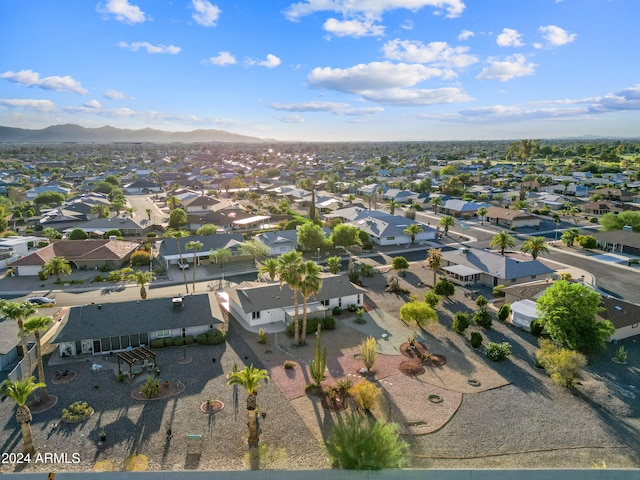 aerial view featuring a mountain view