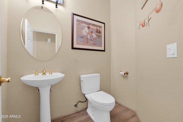 1940 N Stevens Cir, Mesa, AZ 85205 - half bathroom featuring wood finished floors and toilet