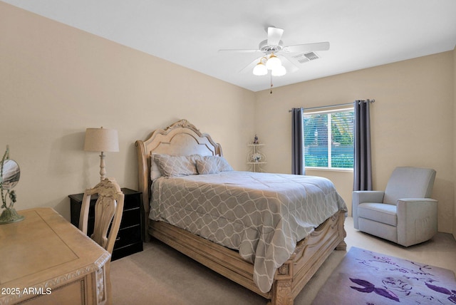 1940 N Stevens Cir, Mesa, AZ 85205 - bedroom with light colored carpet and ceiling fan