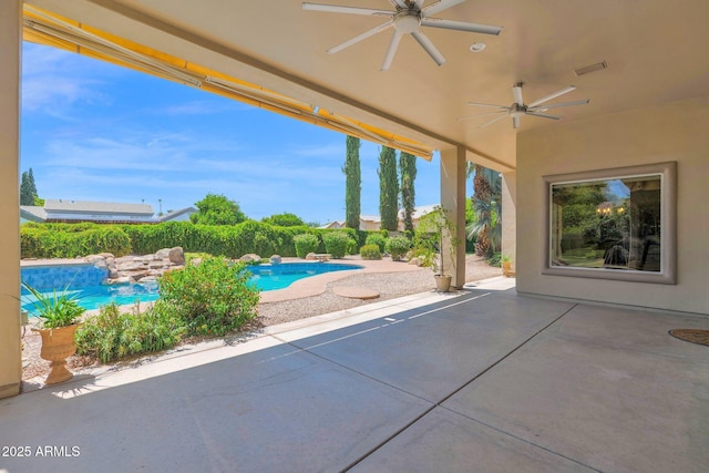 1940 N Stevens Cir, Mesa, AZ 85205 - view of patio featuring a ceiling fan