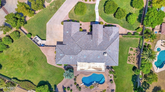 1940 N Stevens Cir, Mesa, AZ 85205 - aerial overview of property's location featuring a pool
