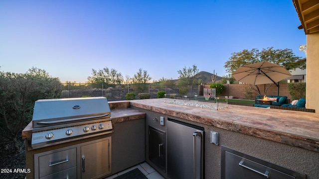 view of patio featuring area for grilling