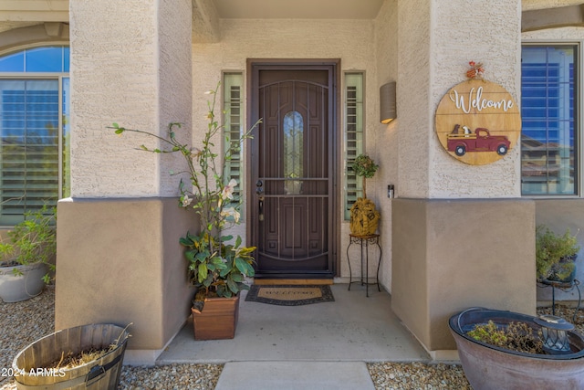 view of doorway to property