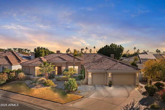 11691 E Turquoise Ave, Scottsdale, AZ 85259 - mediterranean / spanish-style home with a garage