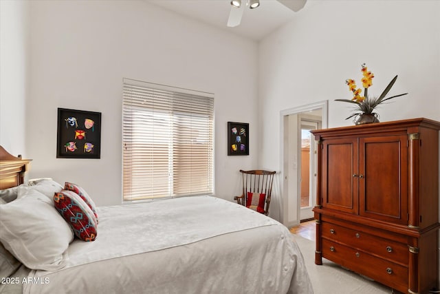 bedroom with ceiling fan