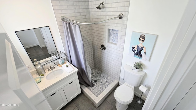 3128 E Desert Cove Ave, Phoenix, AZ 85028 - full bath featuring a shower stall, vanity, and tile patterned floors