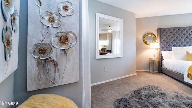 view of carpeted bedroom