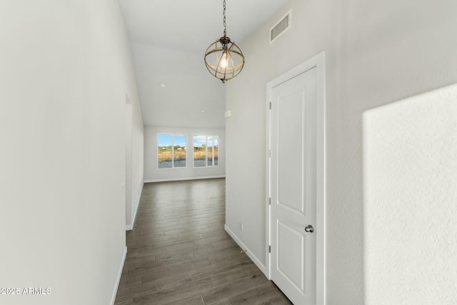 22343 S Manzanilla Rd, Buckeye, AZ 85326 - hall featuring baseboards and dark wood-type flooring
