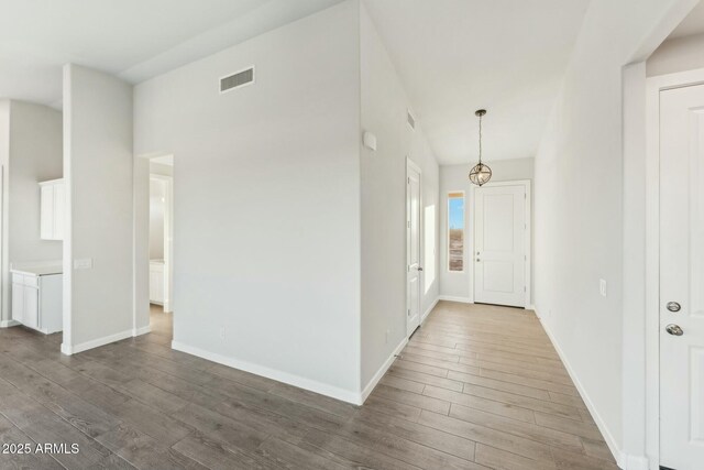 22343 S Manzanilla Rd, Buckeye, AZ 85326 - hall with wood finished floors and baseboards